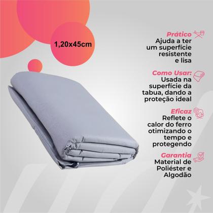 Imagem de Capa Forro de Tábua de Passar Roupa Cinza Resistente