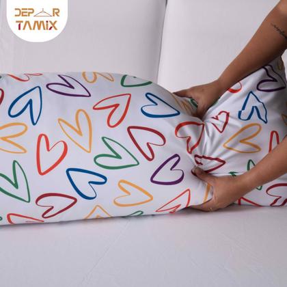 Imagem de Capa Fronha Travesseiro De Corpo Com Zíper 1,46x46 140 Fios