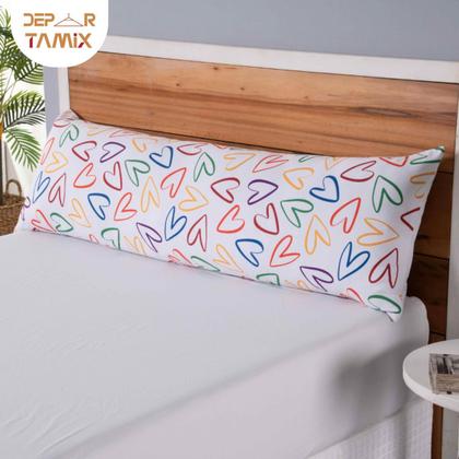 Imagem de Capa Fronha Travesseiro De Corpo Com Zíper 1,46x46 140 Fios