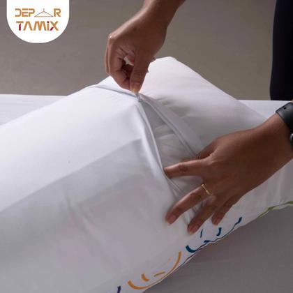 Imagem de Capa Fronha Travesseiro De Corpo Com Zíper 1,46x46 140 Fios