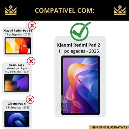 Imagem de Capa Fundo Acrílico c/ slot Para Redmi pad 2 - Lançamento