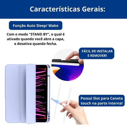 Imagem de Capa fundo acrilico Para iPad 8 geração 10,2 2020 + caneta