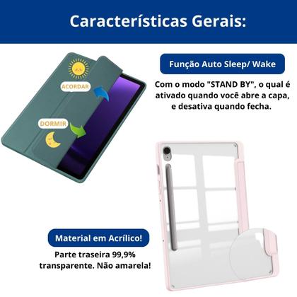 Imagem de Capa fundo acrilico transparente para Galaxy S9 Fe 10,9”