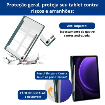 Imagem de Capa fundo acrilico transparente para Galaxy S9 Fe 10,9”