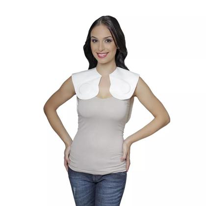 Imagem de Capa Geométrica Grande Para Corte De Cabelos 2 Tipos Branca 