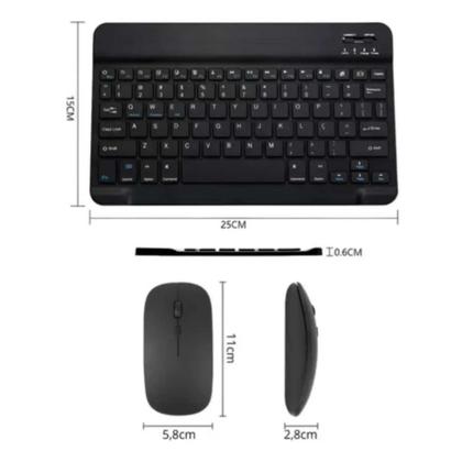 Imagem de Capa Giratória Compativel com Tablet Xiaomi Pad 2 11' + Teclado e Mouse Bluetooth + Caneta Dupla
