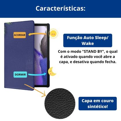 Imagem de Capa giratoria contra quedas para Galaxy Tab S7 Fe + caneta