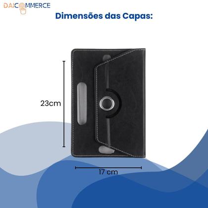 Imagem de Capa Giratória Estampada para Tablet Multilaser M8 Multi - Suporte 360