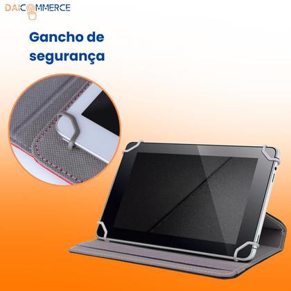 Imagem de Capa Giratória Infantil de Personagem para Tablet Vision Tab 10 Estampado Vermelho Preto