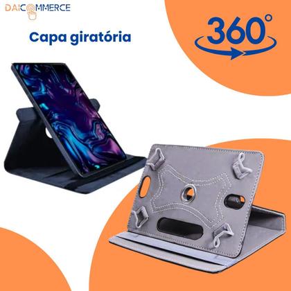 Imagem de Capa Giratória kit c Teclado Touchpad Rosa p/ Tablet 10.1 polegadas