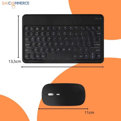 Imagem de Capa Giratória kit c Teclado Touchpad Rosa p/ Tablet 10.1 polegadas