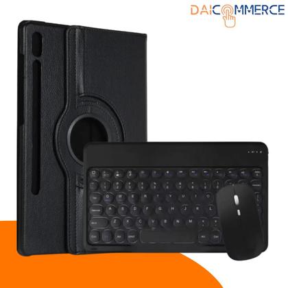 Imagem de Capa Giratória P/ Tablet Galaxy S7 Fe Tela 12.4 + Teclado Bluetooth
