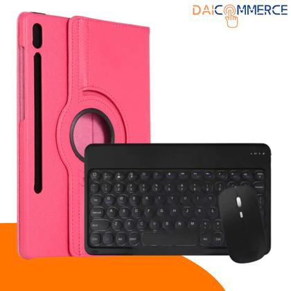 Imagem de Capa Giratória P/ Tablet Galaxy S7 Fe Tela 12.4 + Teclado Bluetooth
