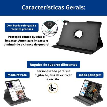 Imagem de Capa giratória + Película de vidro para iPad Air 6 M2 11”