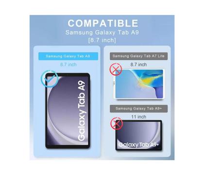 Imagem de Capa Giratória + Película De Vidro Para Tablet Galaxy A9 8.7 Polegadas