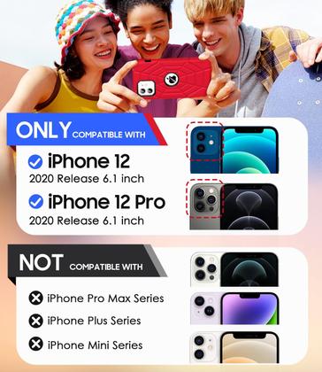 Imagem de Capa Grifobes para iPhone 12/12 Pro de 6,1 polegadas, resistente a choques