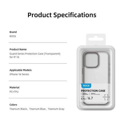 Imagem de Capa GUARD PROTECT Da Rock Para IPHONE 16 Normal 6.1