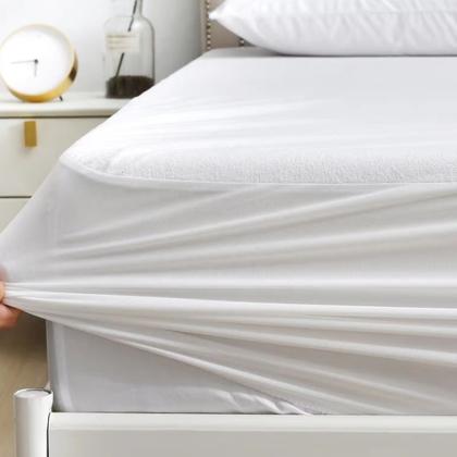Imagem de Capa Impermeável de Colchão PVC Com Elástico - Branca - Solteiro Padrão