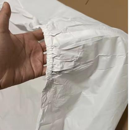 Imagem de Capa Impermeável de Colchão PVC Com Elástico - Branca - Solteiro Padrão