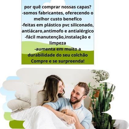 Imagem de Capa Impermeável de Colchão PVC Com Elástico - Branca - Solteiro Padrão
