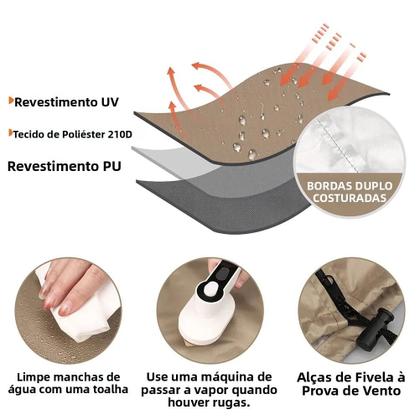 Imagem de Capa Impermeável E À Prova De Vento Para Cadeira Suspensa Com Zíper E Cordão Ajustável Para Balanço