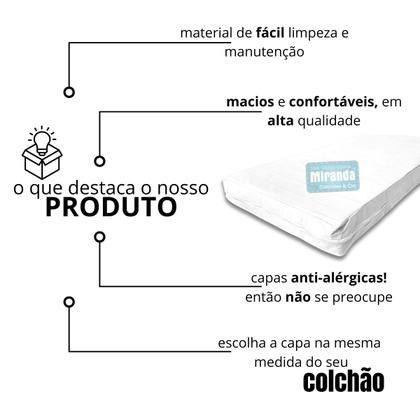 Imagem de Capa Impermeável Para Colchão Queen Tipo Hospitalar Com Zíper - Branca