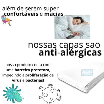 Imagem de Capa Impermeável Para Colchão Queen Tipo Hospitalar Com Zíper - Branca