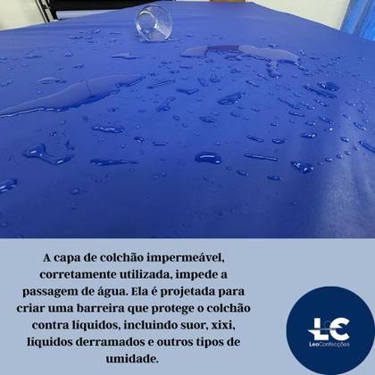 Imagem de Capa Impermeável para Colchão Solteiro com ziper napa bagum premium