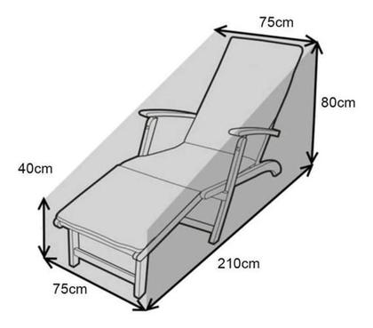 Imagem de Capa Impermeável Para Espreguiçadeira 190X68X40