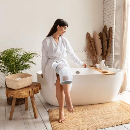 Imagem de Capa impermeável para joelho Divvsck para chuveiro tamanho L