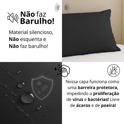 Imagem de Capa Impermeável Para Travesseiro Hospitalar (50 x 70 cm) Com Zíper Diversas Cores