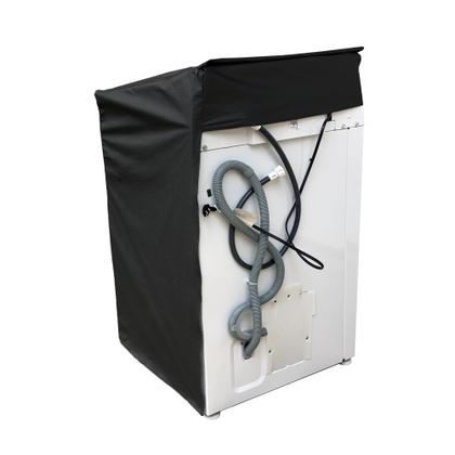 Imagem de Capa Impermeavel Proterora Maquina De Lavar Brastemp 16kg BWD Zíper Transparente Preta