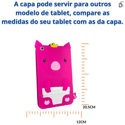 Imagem de Capa infantil Emborrachada Adaptável para tablet M8 Q8 T290 PTB8RSG 8 polegadas