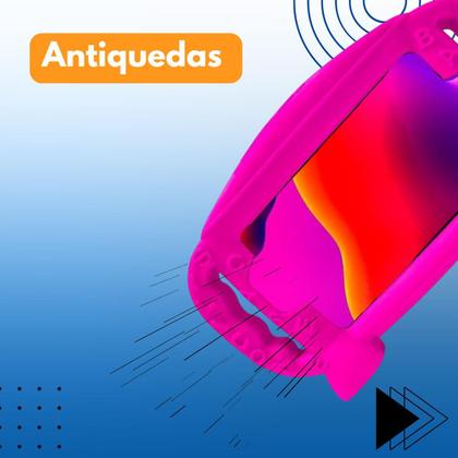 Imagem de Capa infantil rosa p/ Tablet 7 polegadas + Película+ Caneta touch +Fone+ Protetor