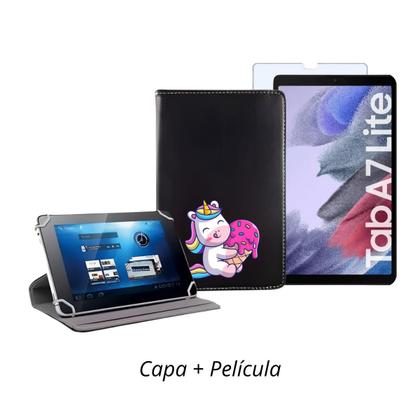 Imagem de Capa Infantil Unicórnio Giratória para Tablet A7 lite T220 + Película