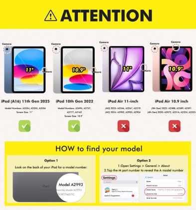 Imagem de Capa INFILAND para iPad A16 11 polegadas 11ª geração e iPad 10ª geração