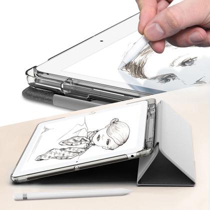 Imagem de Capa INFiLAND Transparente Séries iPad 7 10.2 Pol (2019) A2197 A2200 c/ Função Wake Sleep e Suporte Caneta