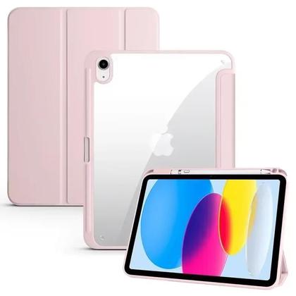 Imagem de Capa Inteligente Tri-Folding De Acrílico Transparente Para iPad 11ª Geração De 11 Polegadas Com