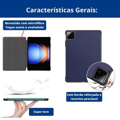 Imagem de Capa Interior De Camurça Para Xiaomi Pad 6S Pro + Caneta