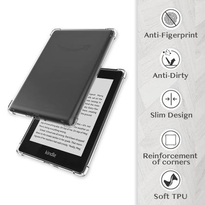 Imagem de Capa J.M.SHOW Clear para Kindle de 6 polegadas com vidro temperado 2022