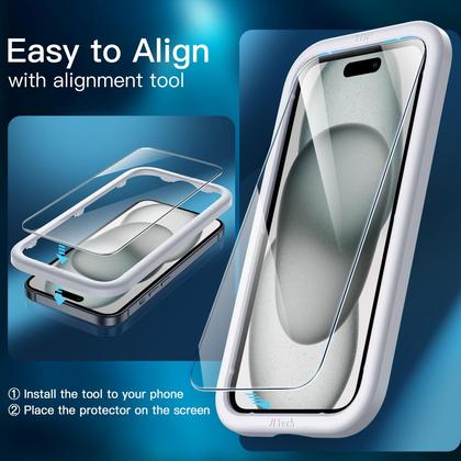 Imagem de Capa JeTech 5 em 1 fosca para iPhone 15 Plus de 6,7" com protetores