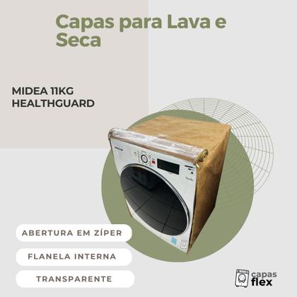 Imagem de Capa lava e seca midea 11kg healthguard transparente flex
