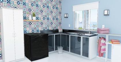 Imagem de Capa lava e seca midea 11kg preta impermeável flex