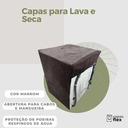 Imagem de Capa lava e seca midea 11kg preta transparente flex