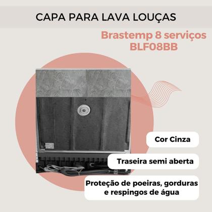 Imagem de Capa lava louças brastemp 8 serv. bfl08bb transparente flex