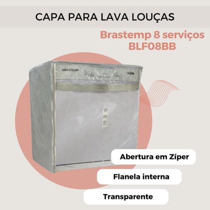 Imagem de Capa lava louças brastemp 8 serv. bfl08bb transparente flex