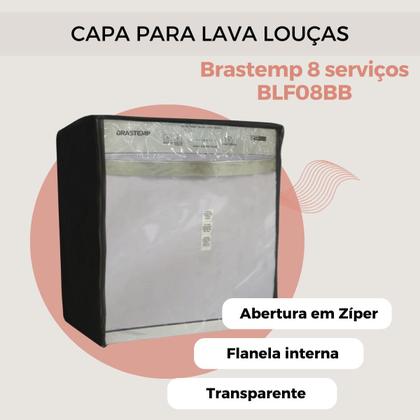 Imagem de Capa lava louças brastemp 8 serv. bfl08bb transparente flex