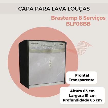 Imagem de Capa lava louças brastemp 8 serv. bfl08bb transparente flex