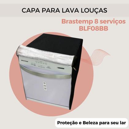 Imagem de Capa lava louças brastemp 8 serv. bfl08bb transparente flex