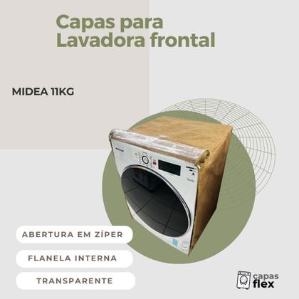 Imagem de Capa lavadora frontal midea 11kg transparente flex